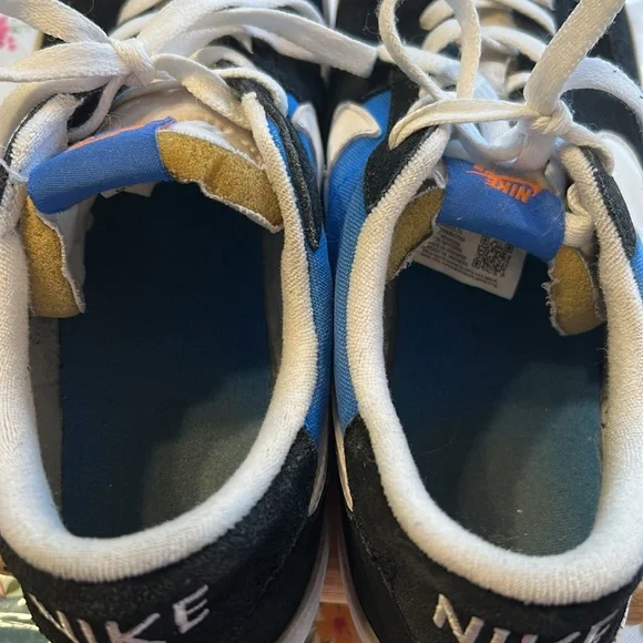 Nike Men’s Heritage SB Skateboard Sneakers Shoes Black and Blue EUC - Picture 5 of 11